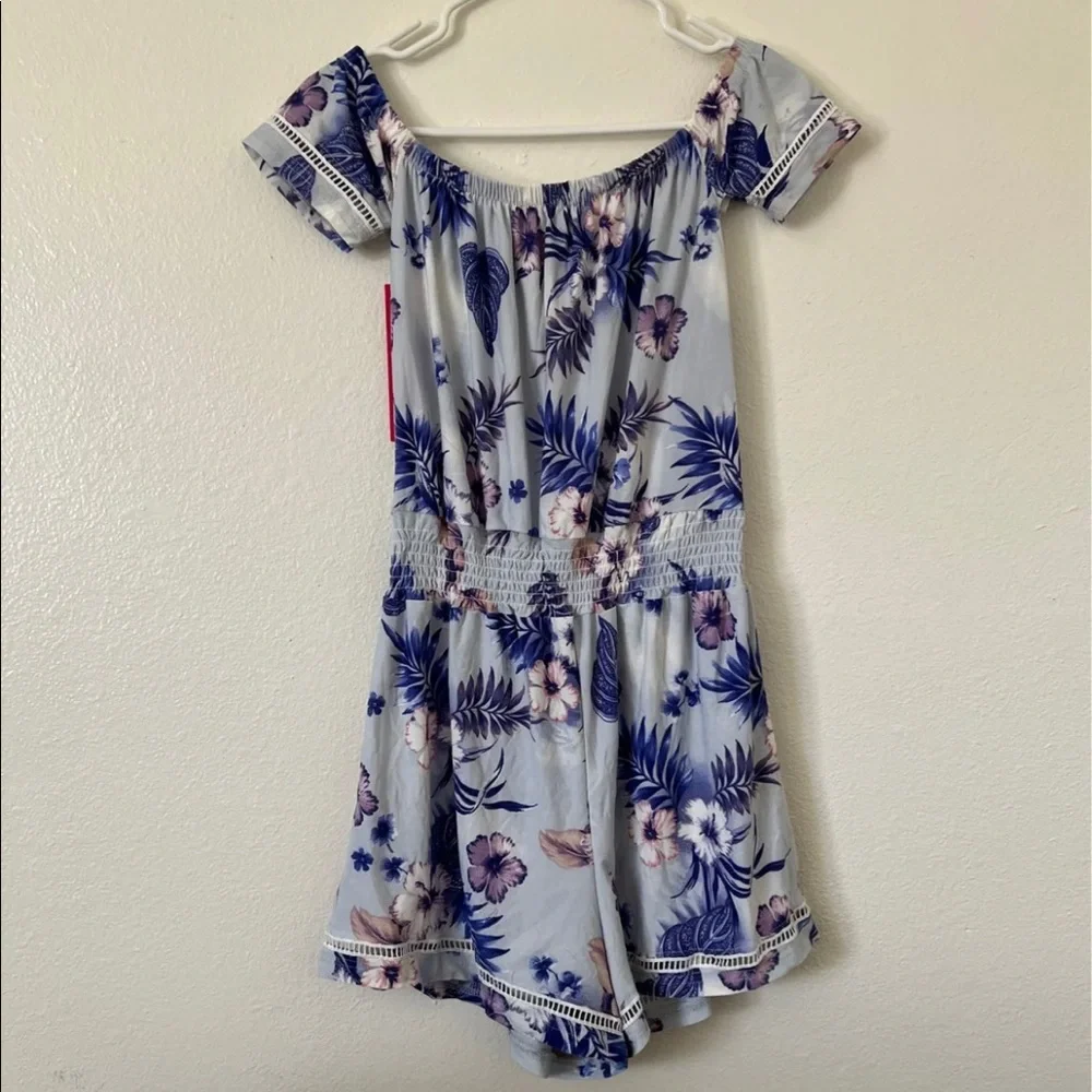 Blue & Pink Floral Romper - Picture 4 of 10